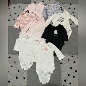 Baby Clothes Bundle Long Sleeve Onesies 3M, NB